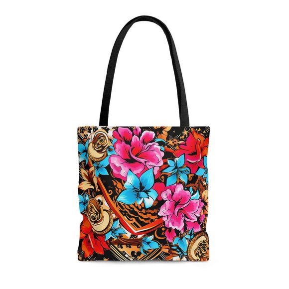 Floral Tote Bag | Aesthetic | Designer Fall Tote Bag, Women's Fall Tote bag - Picture 9 of 10